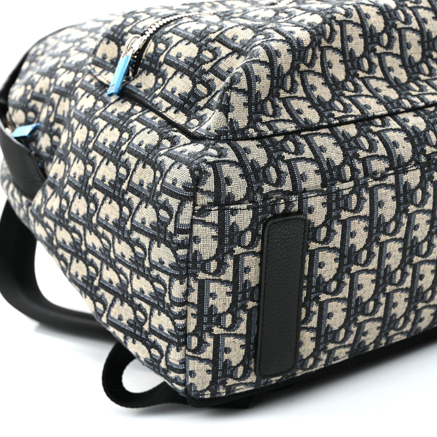 Christian Dior Oblique Calfskin Rider Backpack Beige Black
