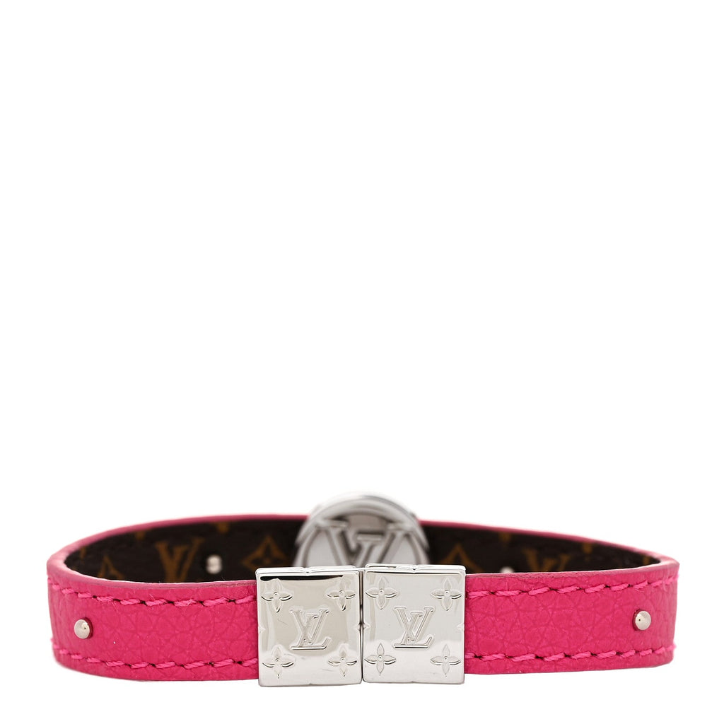 Louis Vuitton Monogram LV Circle Reversible Bracelet 17 Rose Falbala