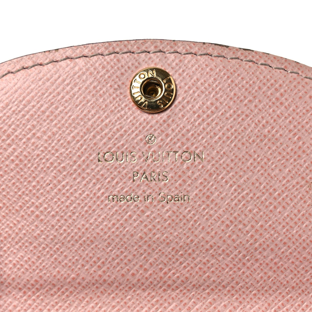 Louis Vuitton Damier Ebene Rosalie Coin Purse Rose Ballerine
