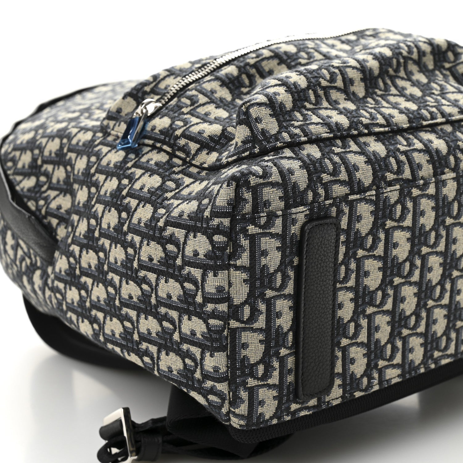 Christian Dior Oblique Calfskin Rider Backpack Beige Black