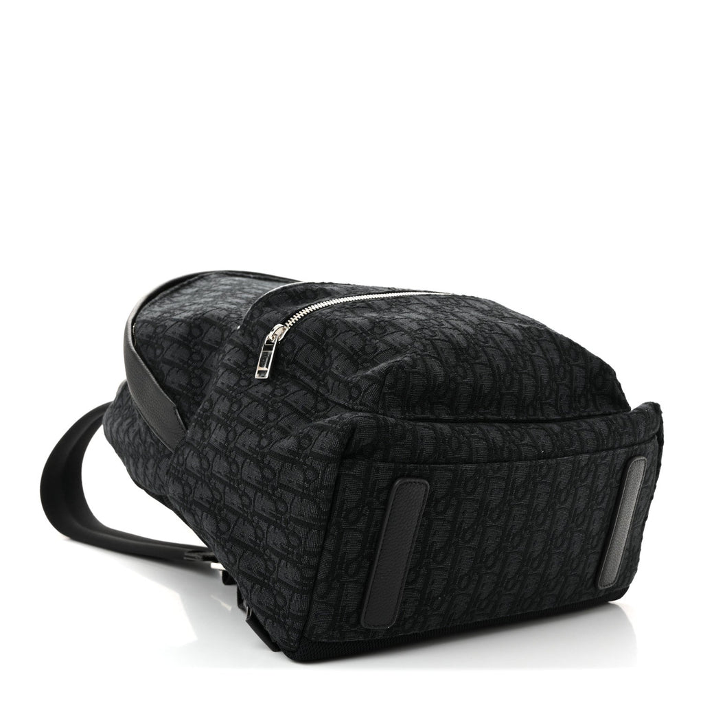 Christian Dior Oblique Calfskin Rider Backpack Black