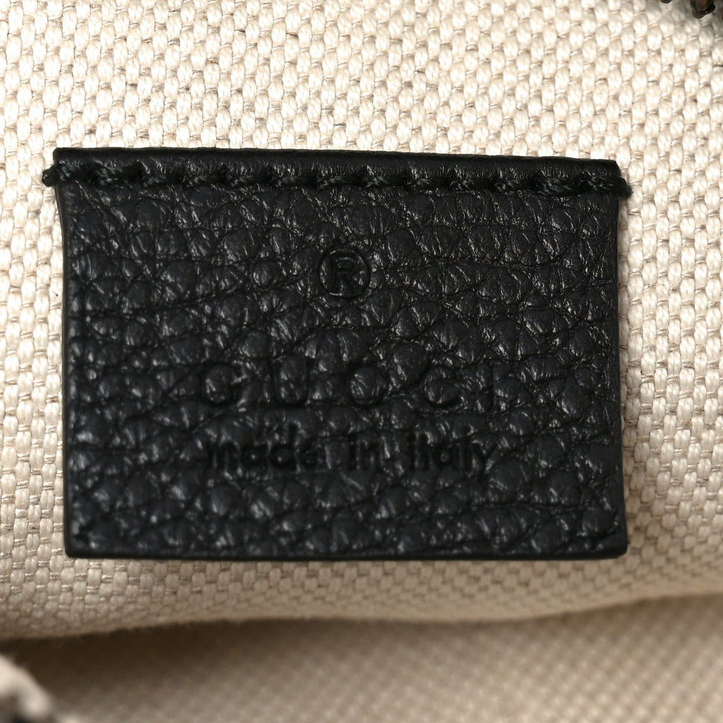 Gucci Grained Calfskin Small Logo Belt Bag Black