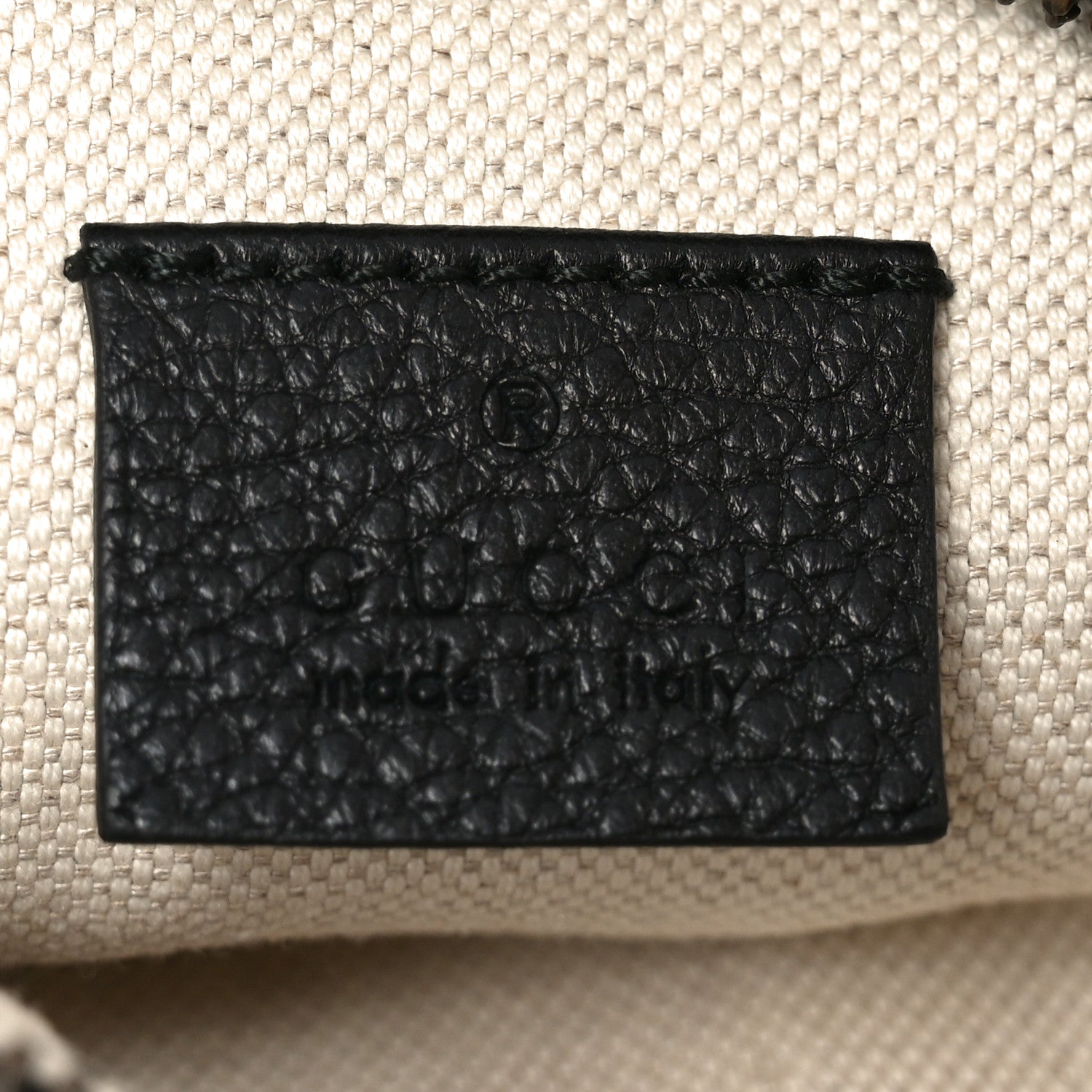 Gucci Grained Calfskin Small Logo Belt Bag Black
