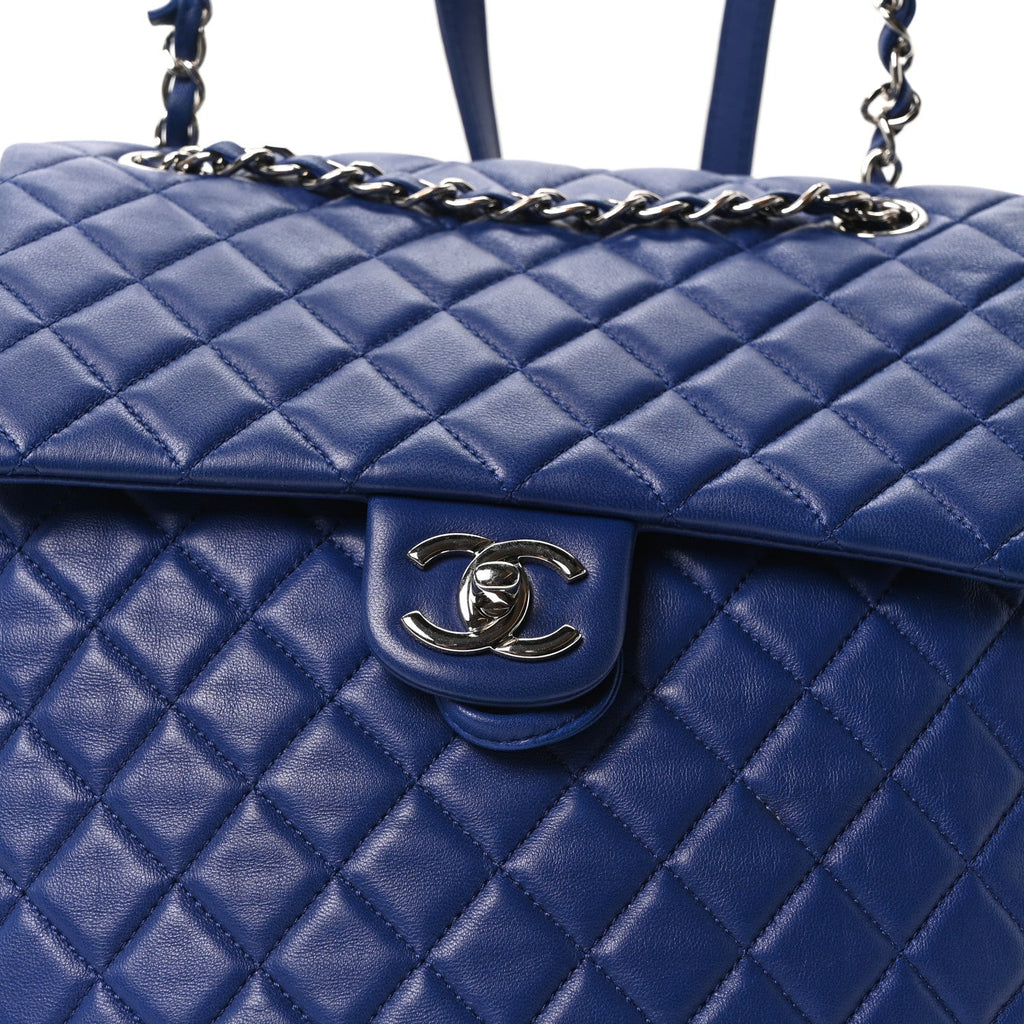 Chanel Calfskin Quilted Large Urban Spirit Backpack Navy