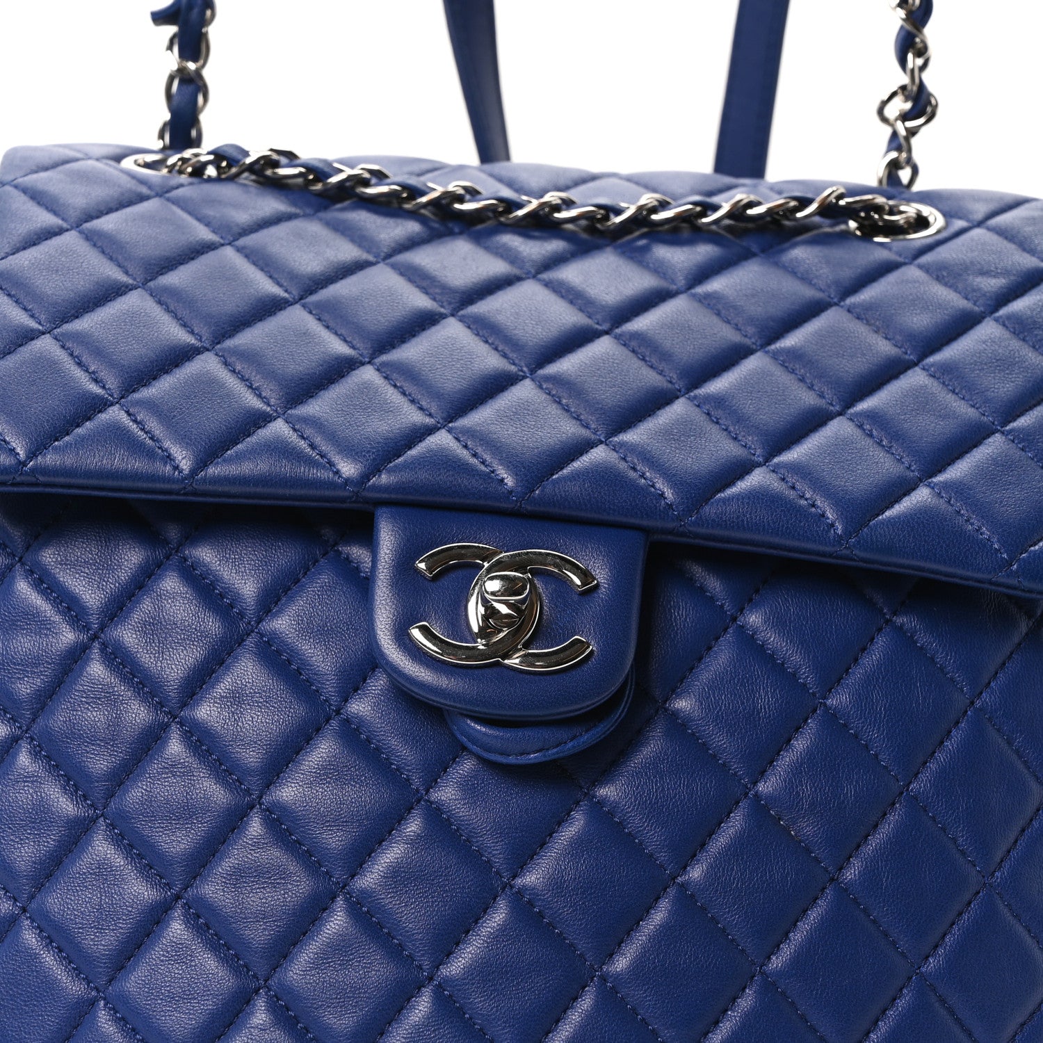 Chanel Calfskin Quilted Large Urban Spirit Backpack Navy