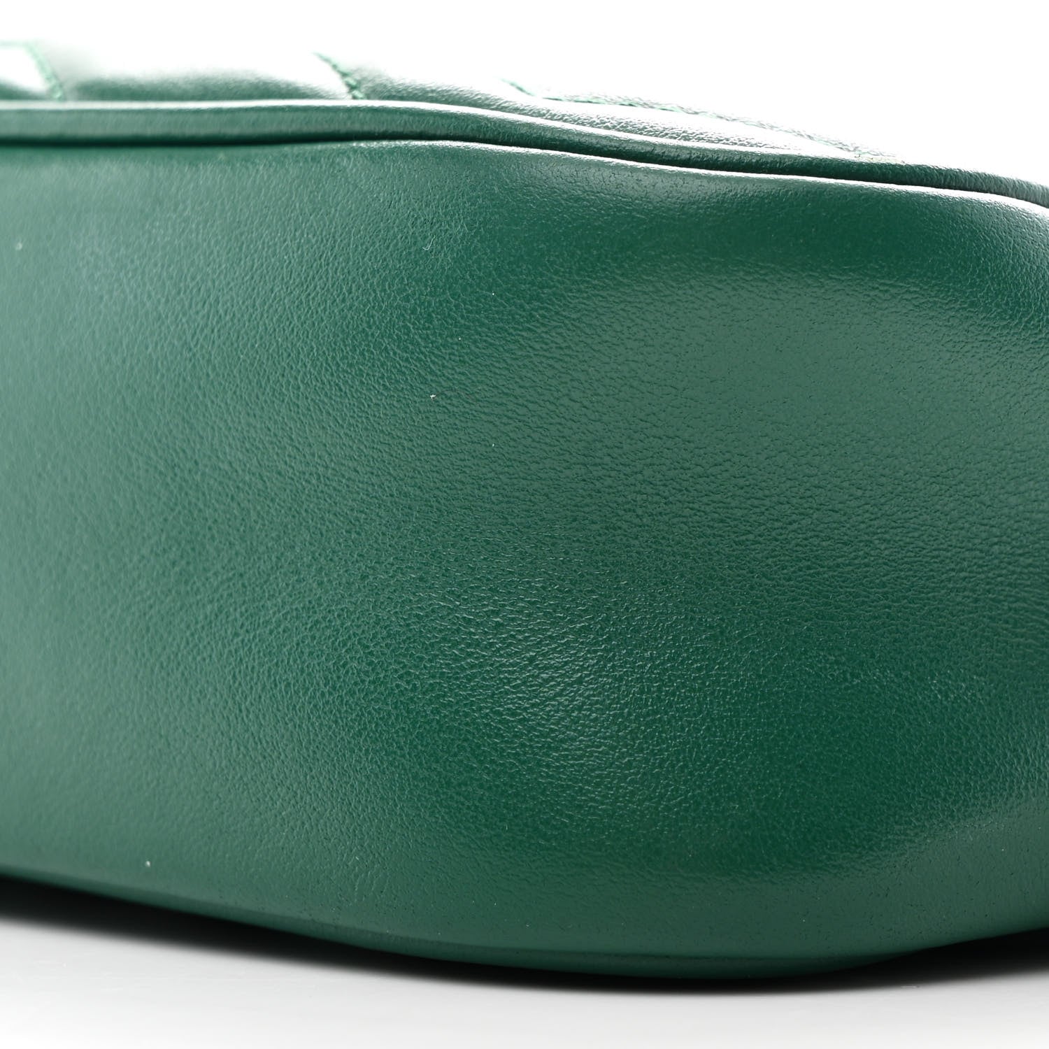 Gucci Calfskin Matelasse Small GG Marmont Chain Shoulder Bag Emerald Green