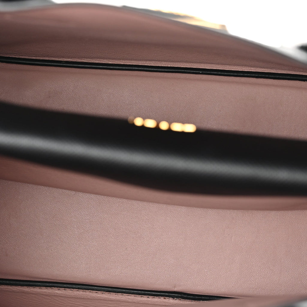 Prada Saffiano Cuir Medium Double Bag Black Mughetto