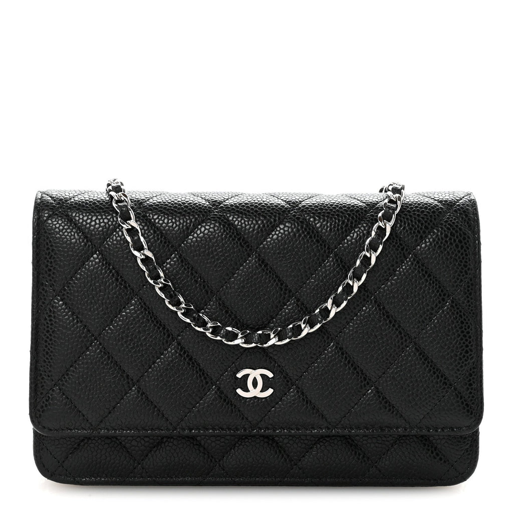 Chanel Caviar Quilted Wallet on Chain WOC Black
