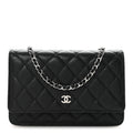 Chanel Caviar Quilted Wallet on Chain WOC Black