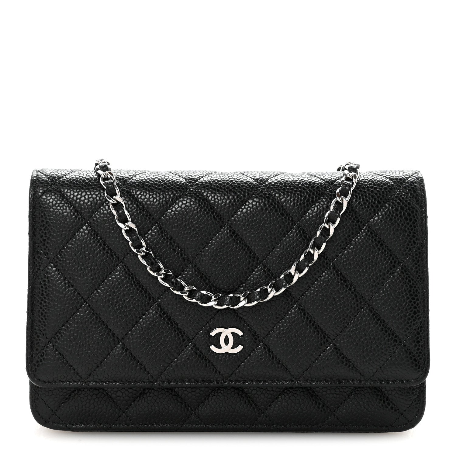 Chanel Caviar Quilted Wallet on Chain WOC Black