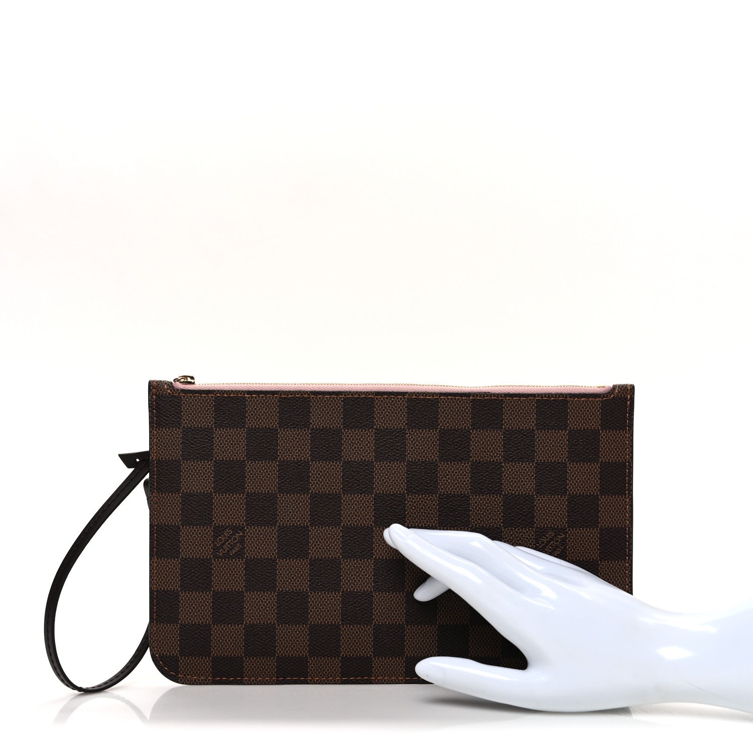 Louis Vuitton Damier Ebene Neverfull MM GM Pochette Rose Ballerine