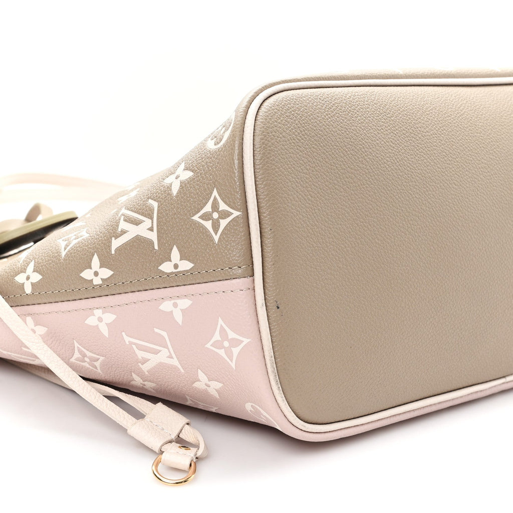 Louis Vuitton Empreinte Monogram Spring In The City Neverfull MM Kaki Beige Cream