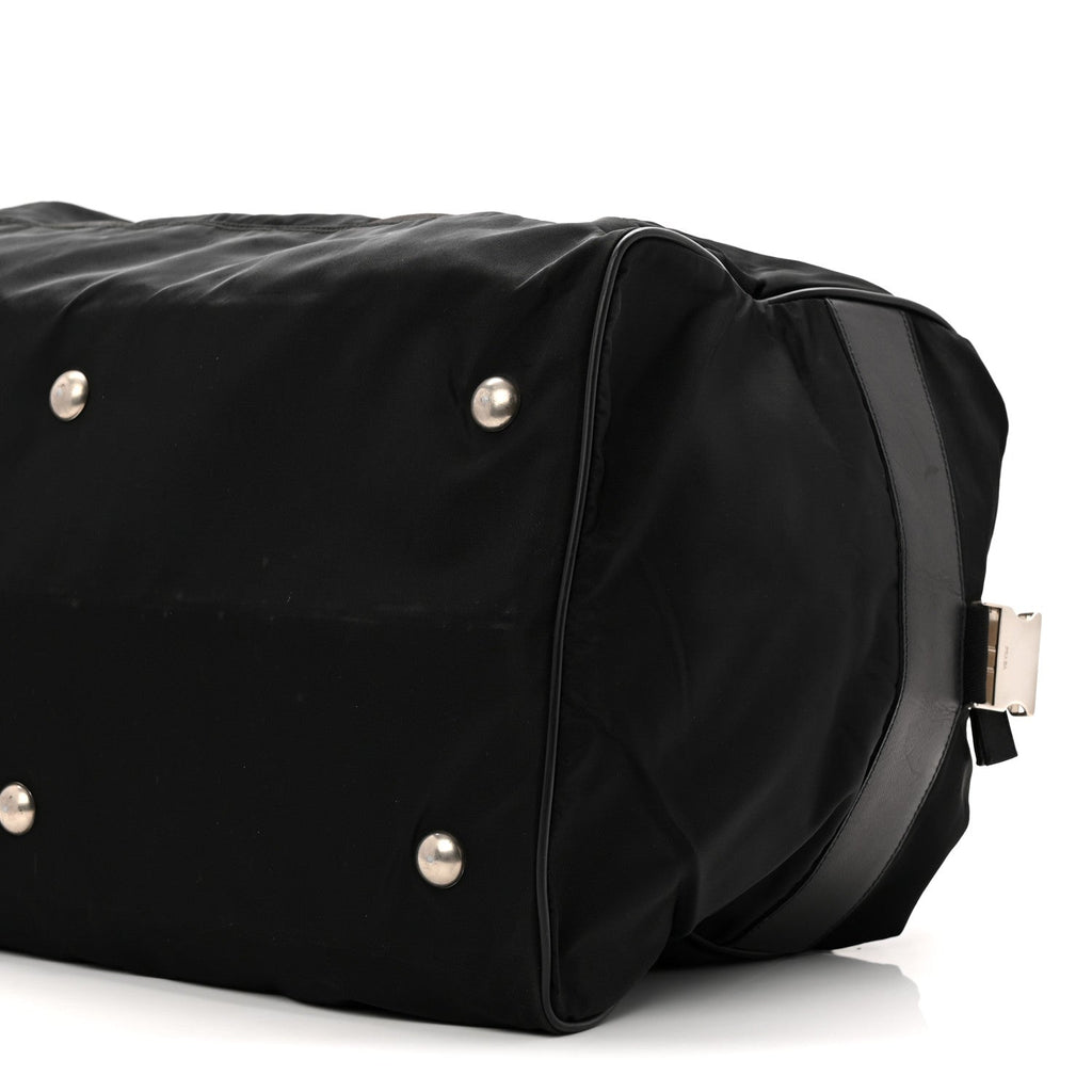 Prada Tessuto Nylon Saffiano Viaggio Duffle Black