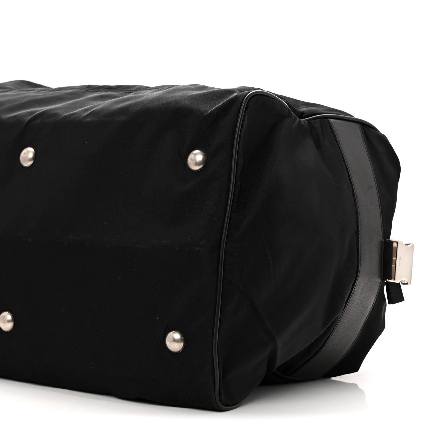 Prada Tessuto Nylon Saffiano Viaggio Duffle Black
