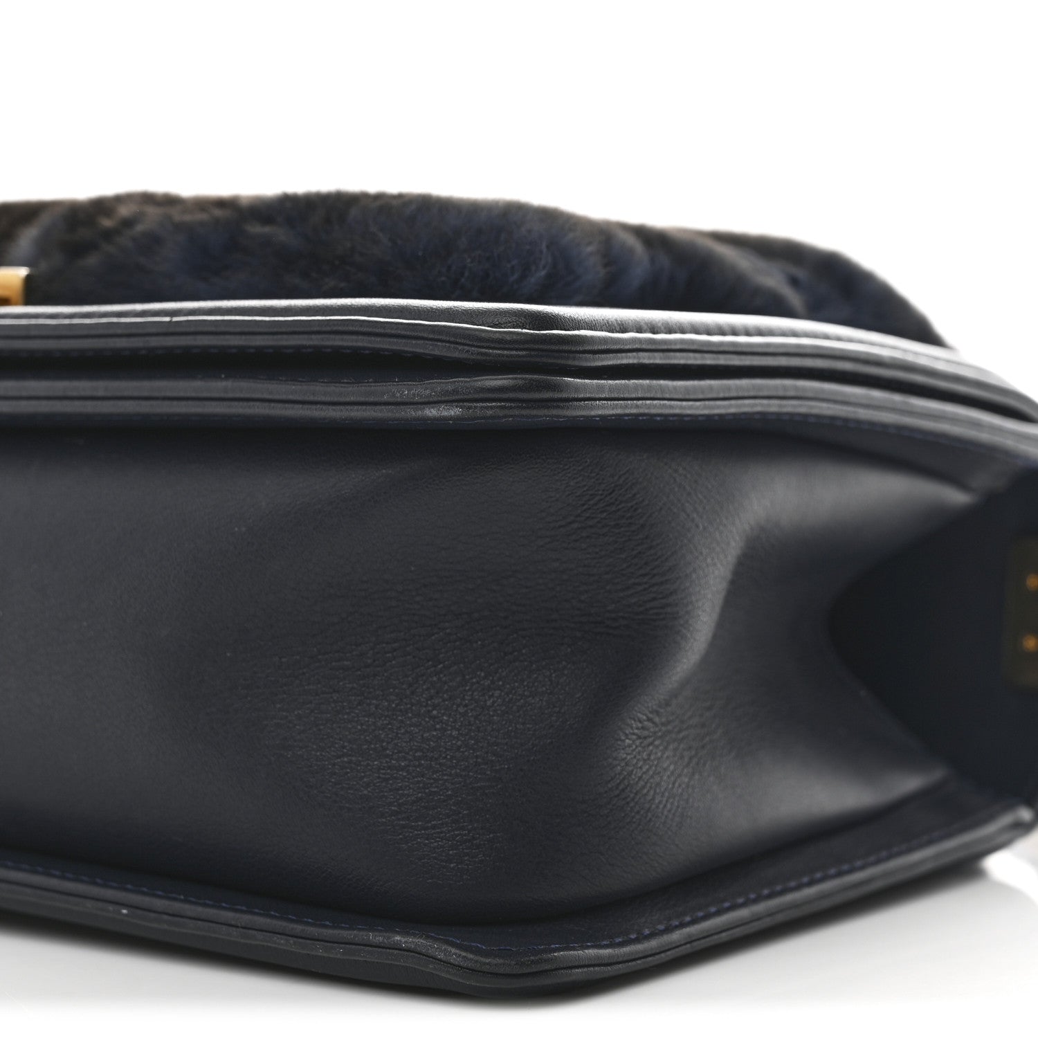 Chanel Orylag Medium Boy Top Handle Flap Navy
