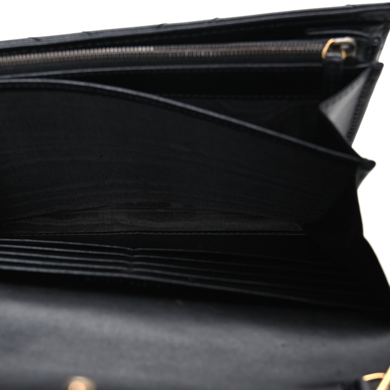 Gucci Calfskin Matelasse GG Marmont Chain Wallet Black