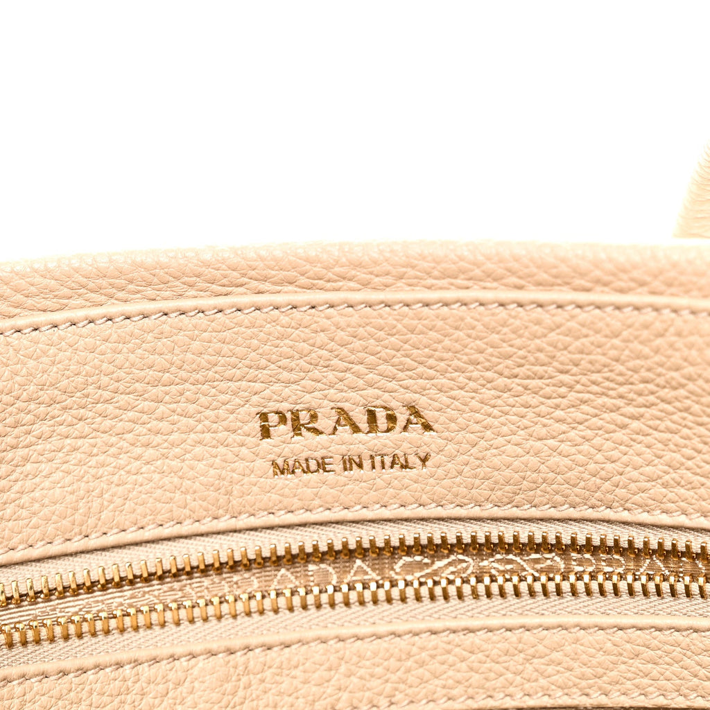 Prada Vitello Daino Soft Large Tote Bag Sabbia