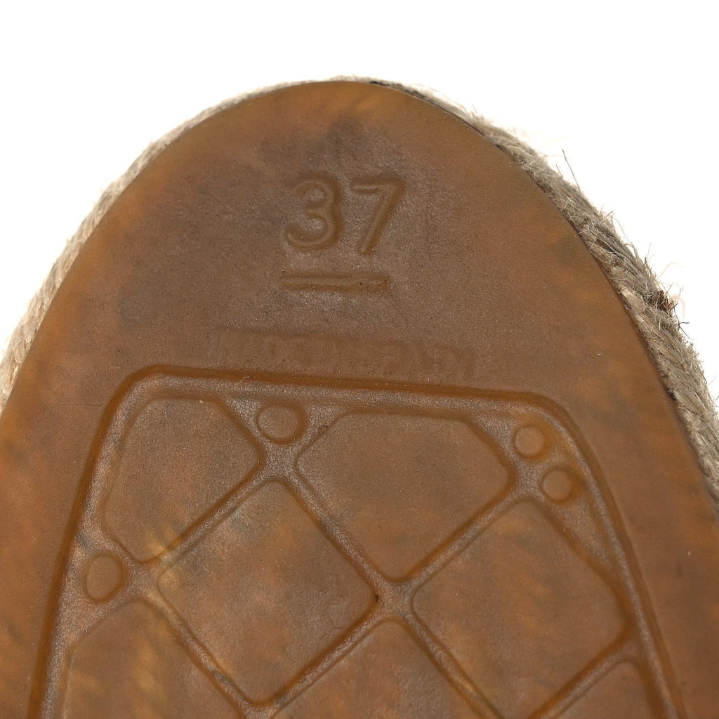 Lambskin CC Espadrilles 37 Beige Black