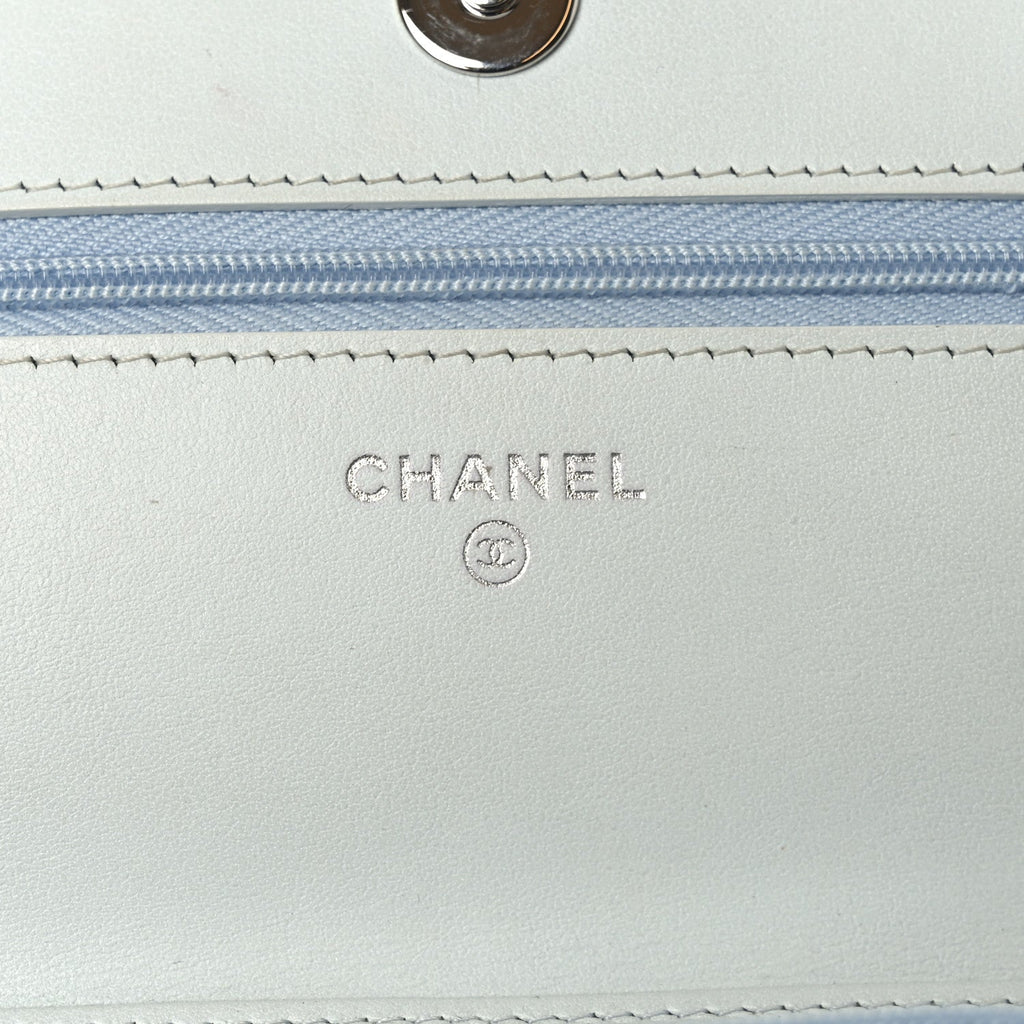 Chanel Canvas Quilted Jungle Jeans Wallet on Chain WOC Multicolor