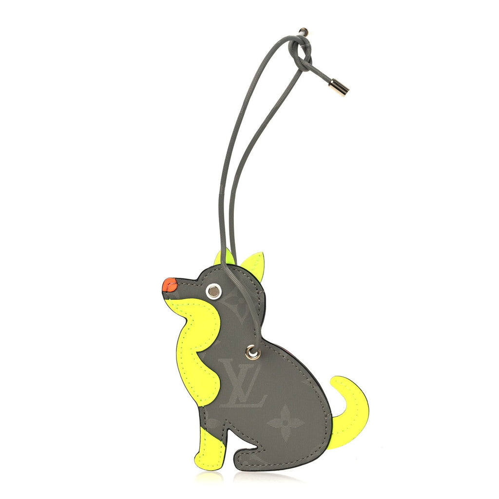 Louis Vuitton Monogram Titanium Dog Name Tag