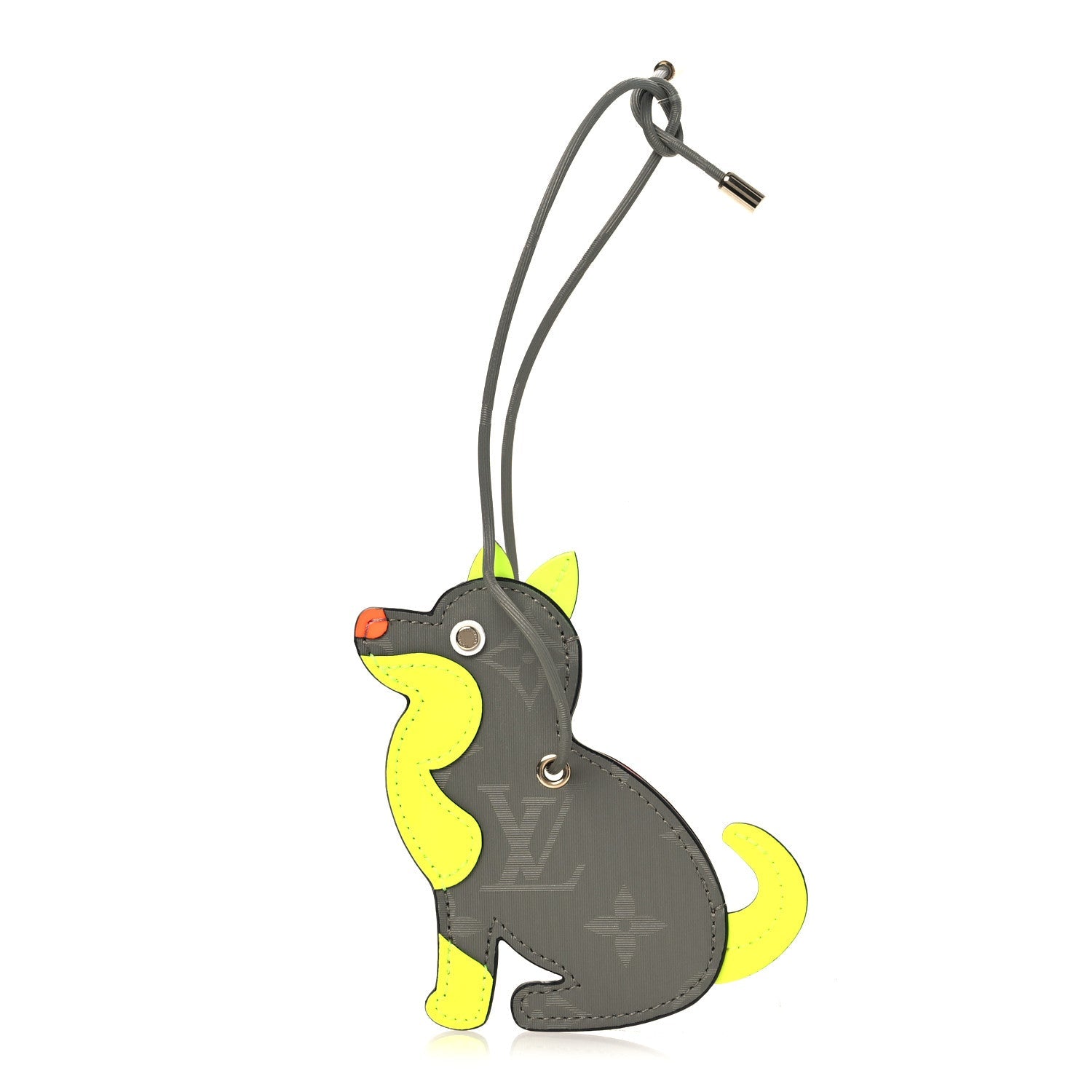 Louis Vuitton Monogram Titanium Dog Name Tag
