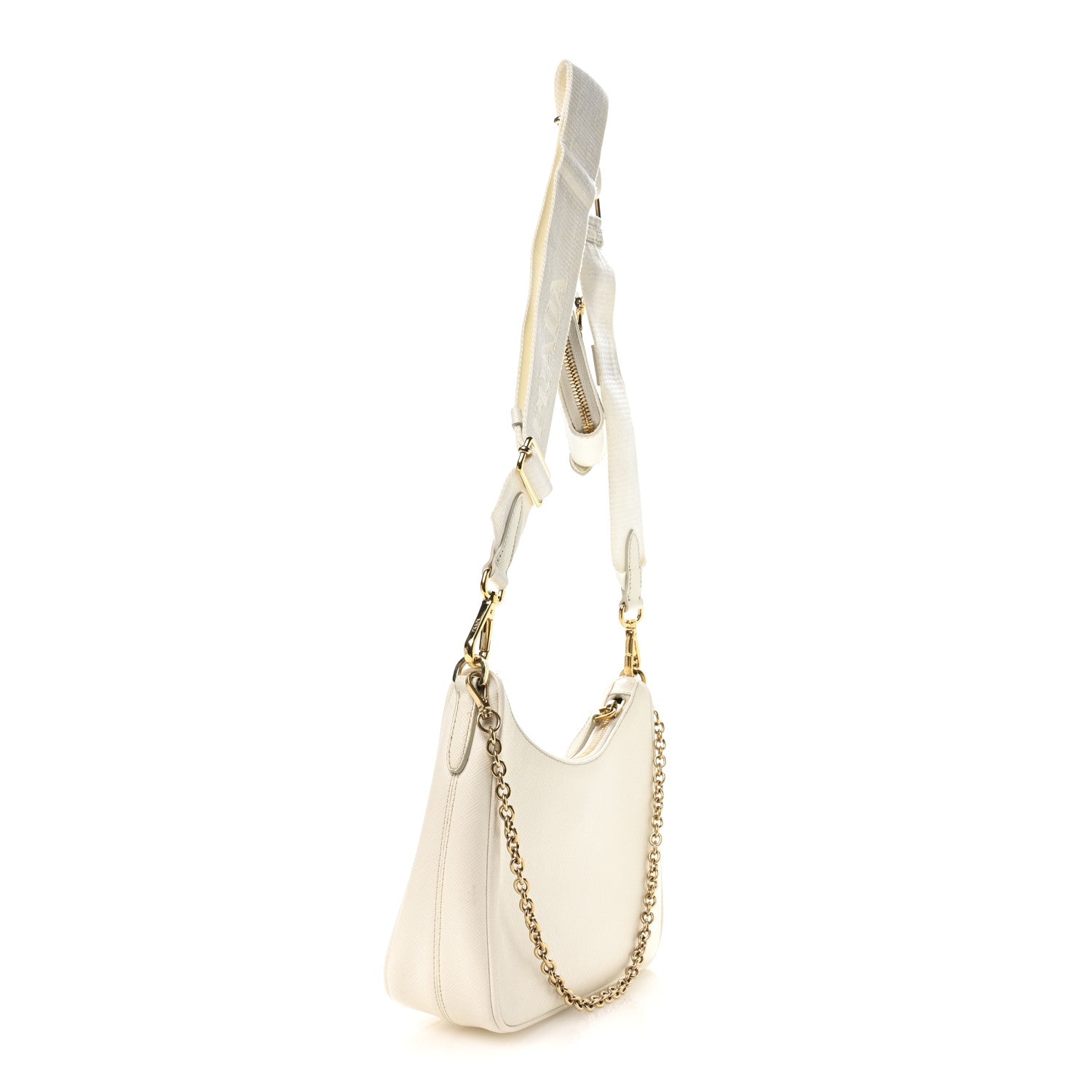 Prada Saffiano Re-Edition 2005 Shoulder Bag White