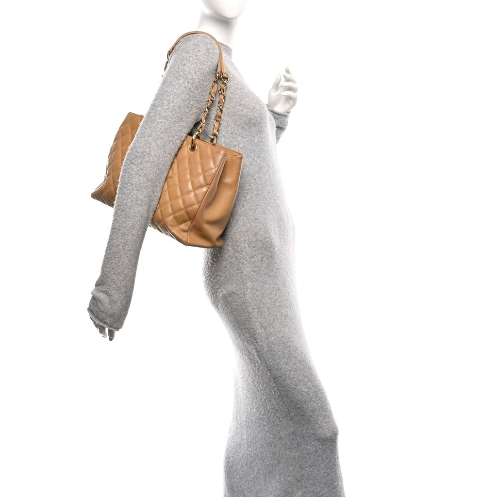 Chanel Caviar Quilted Grand Shopping Tote GST Beige