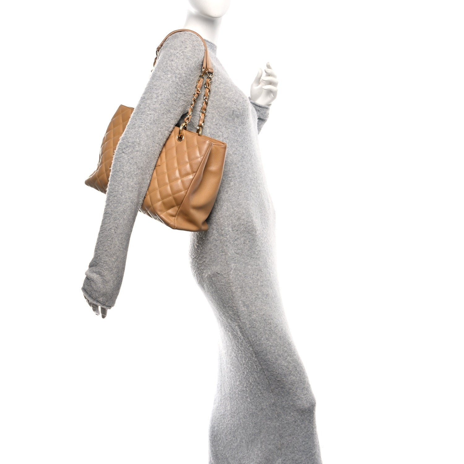 Chanel Caviar Quilted Grand Shopping Tote GST Beige