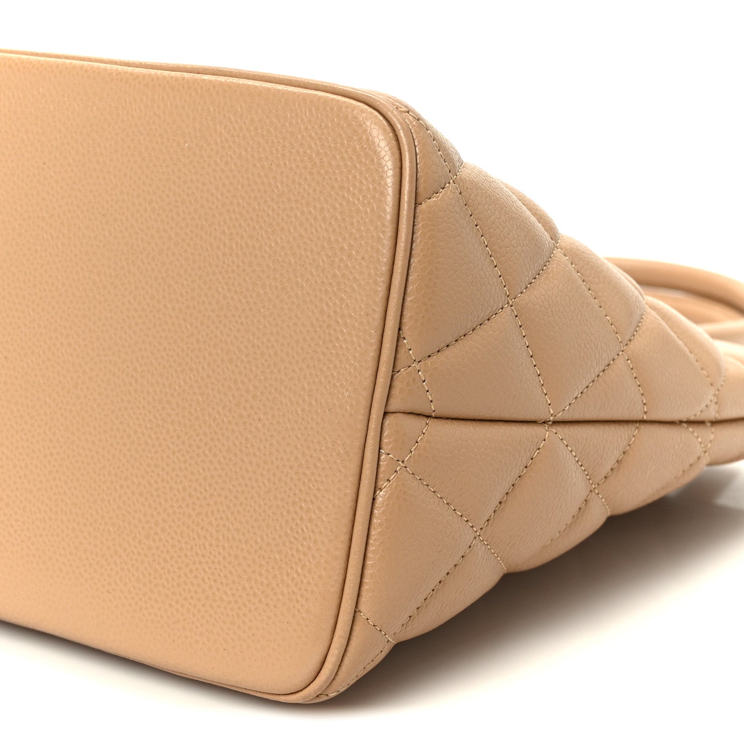 Chanel Caviar Quilted Medallion Tote Beige
