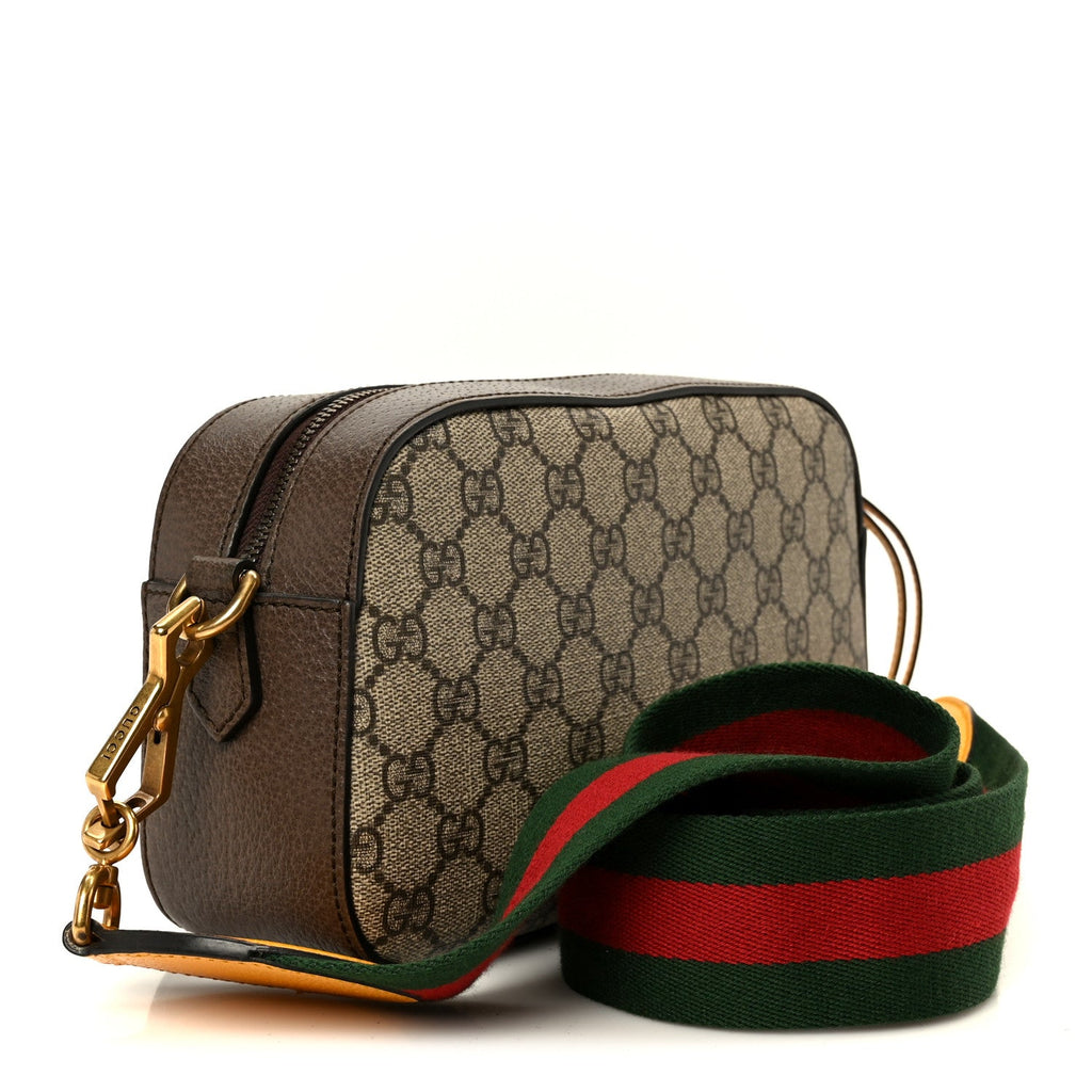 Gucci GG Supreme Monogram Web Neo Vintage Shoulder Bag Beige New Acero Crop