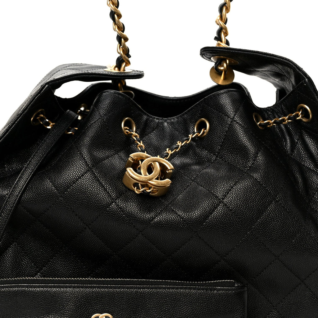 Chanel Caviar Quilted Medium Chanel 25 Handbag Black