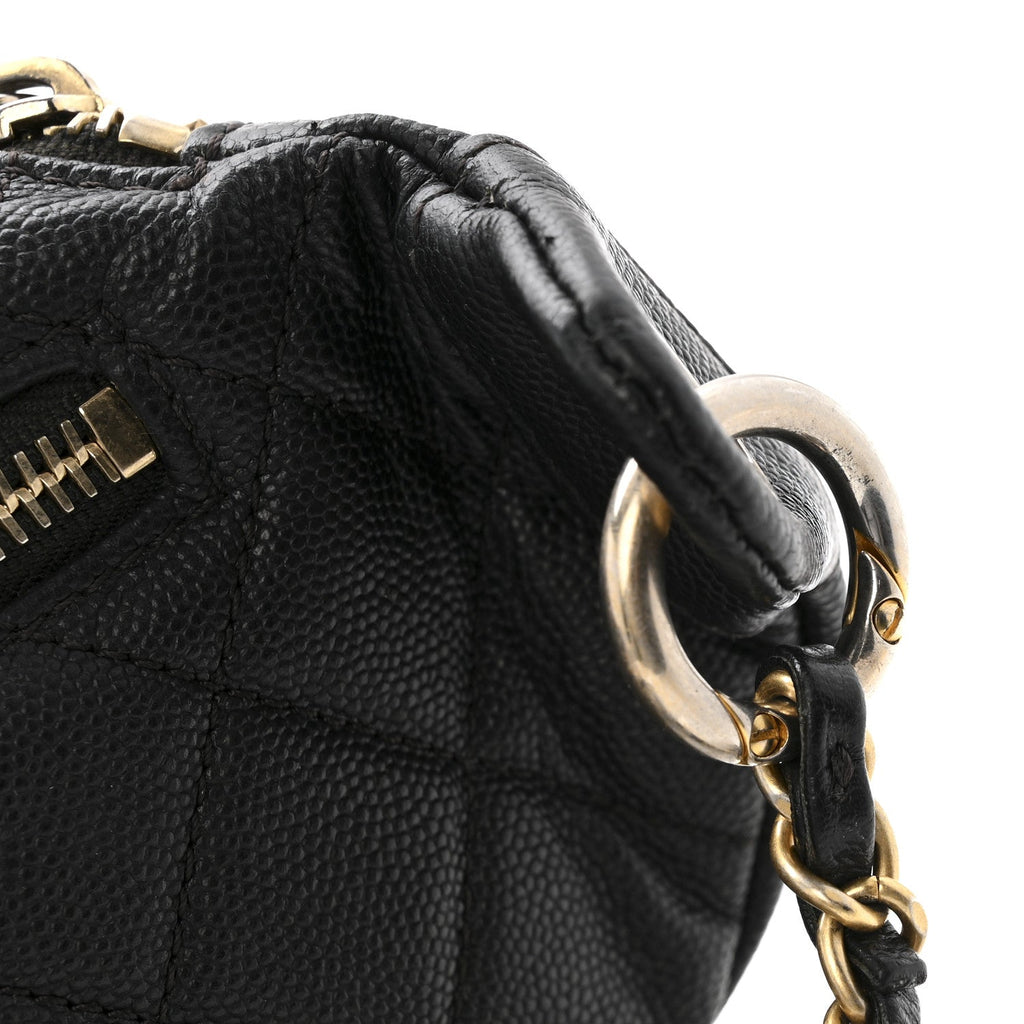 Chanel Caviar Quilted Filigree Waist Bag Black