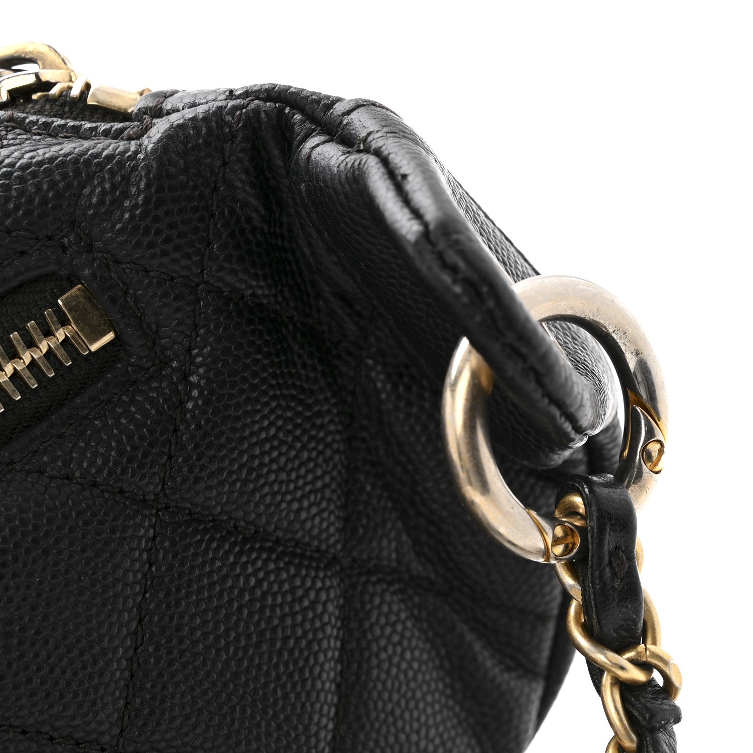 Chanel Caviar Quilted Filigree Waist Bag Black