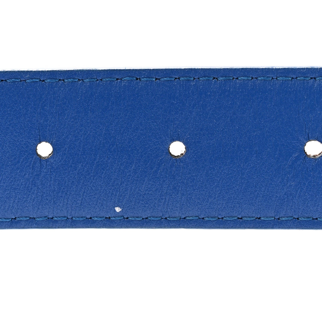 Louis Vuitton Calfskin Monogram 30mm LV Initiales Reversible Belt 80 32 Blue