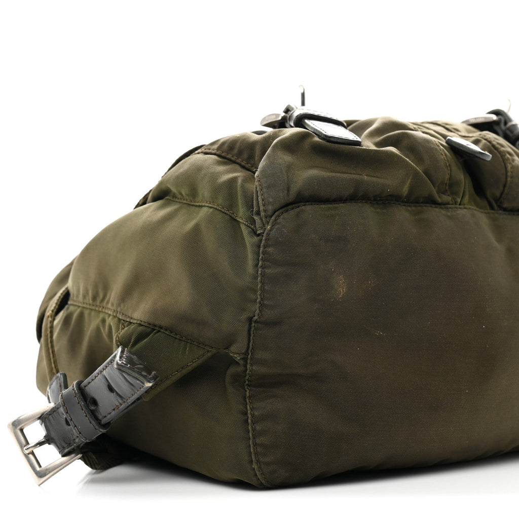 Prada Tessuto Nylon Vela Small Backpack Dark Green