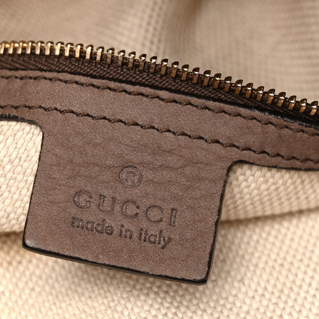 Gucci Vitello Range Medium Soho Chain Shoulder Bag Grey Field
