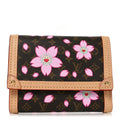 Louis Vuitton LV X TM Monogram Cherry Blossom Victorine Wallet Sakura Brown