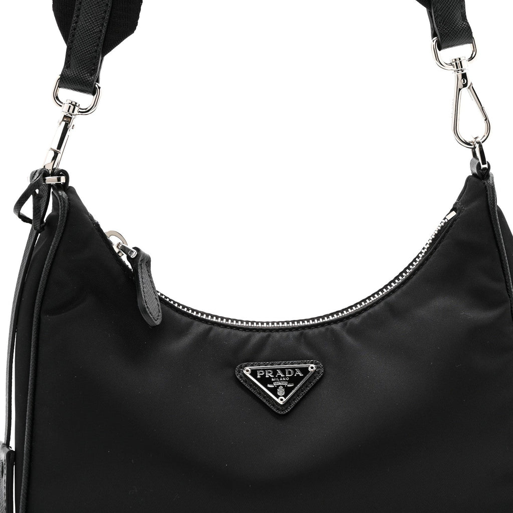 Prada Re-Nylon Saffiano Re-Edition 2005 Shoulder Bag Black