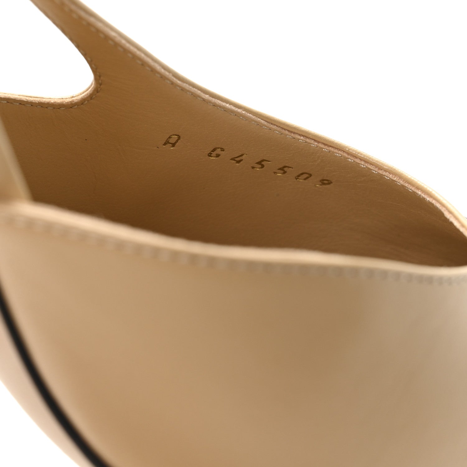 Goatskin Grosgrain Cap Toe CC Slingback Pumps 40 Beige Black
