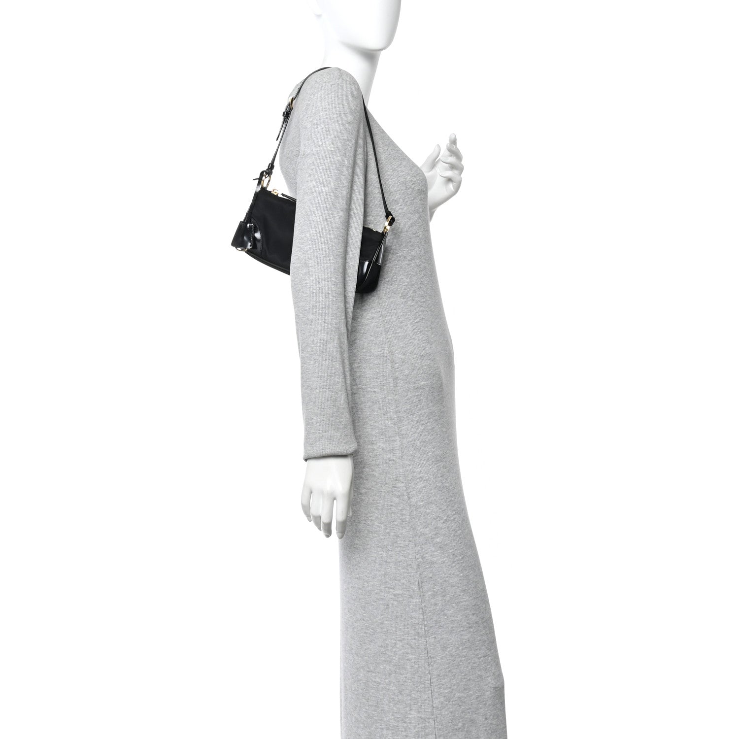 Prada Re-Nylon Spazzolato Re-Edition 2002 Shoulder Bag Black