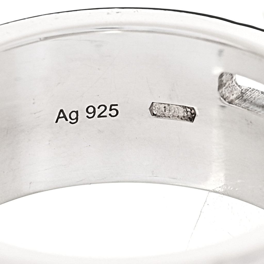 Gucci Sterling Silver G Cutout Ring 56 7.5