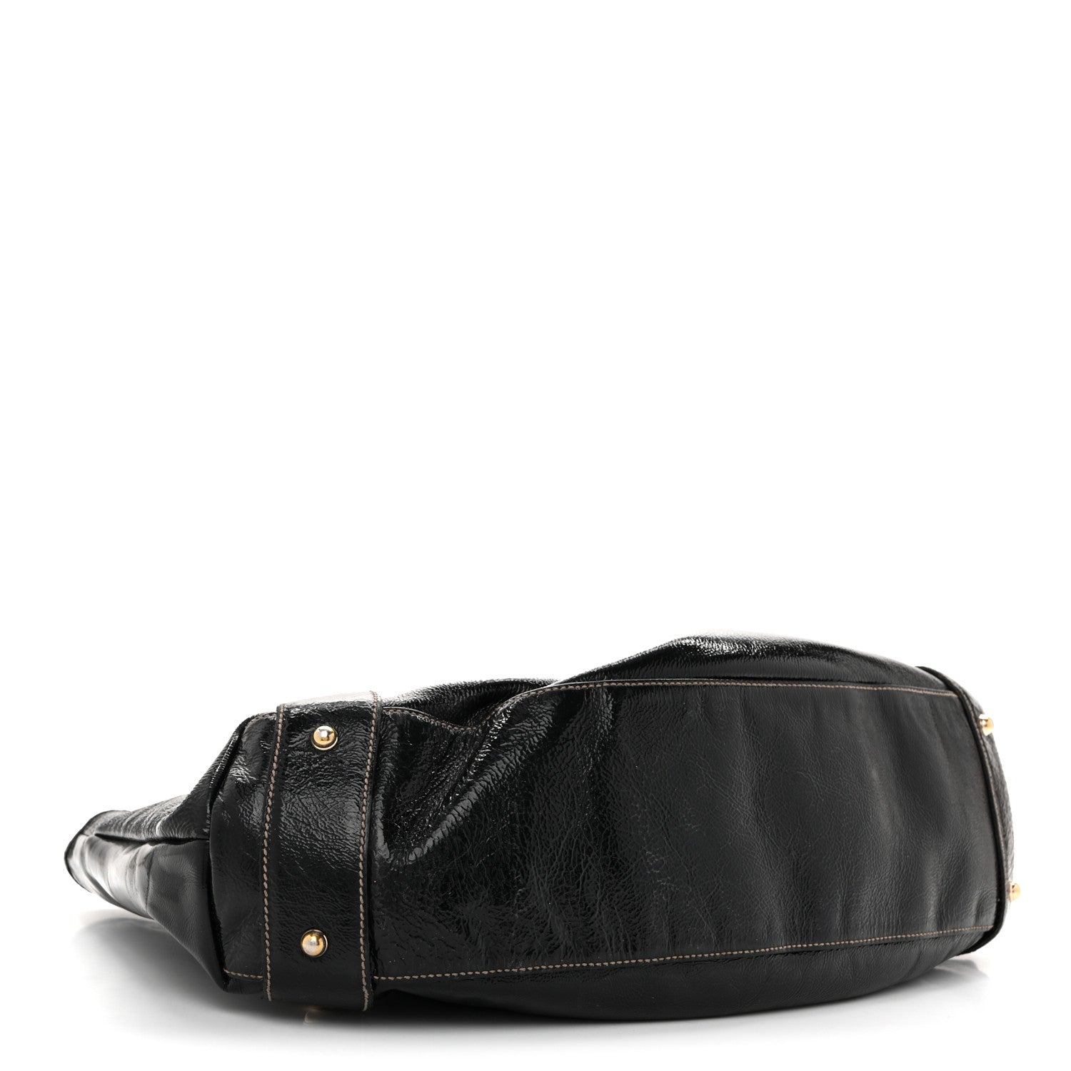 Gucci Patent Medium Pelham Shoulder Bag Black