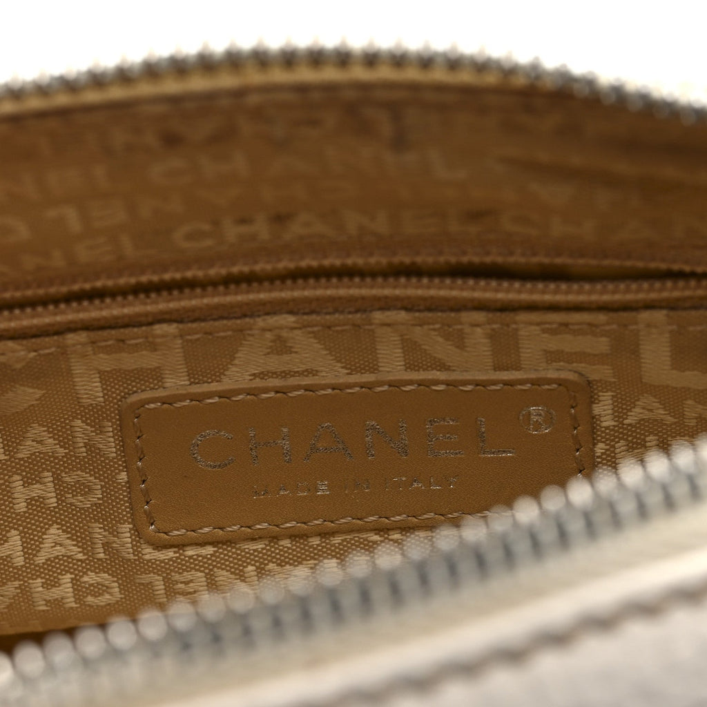 Chanel Calfskin Lax CC Small Bowler Bag White