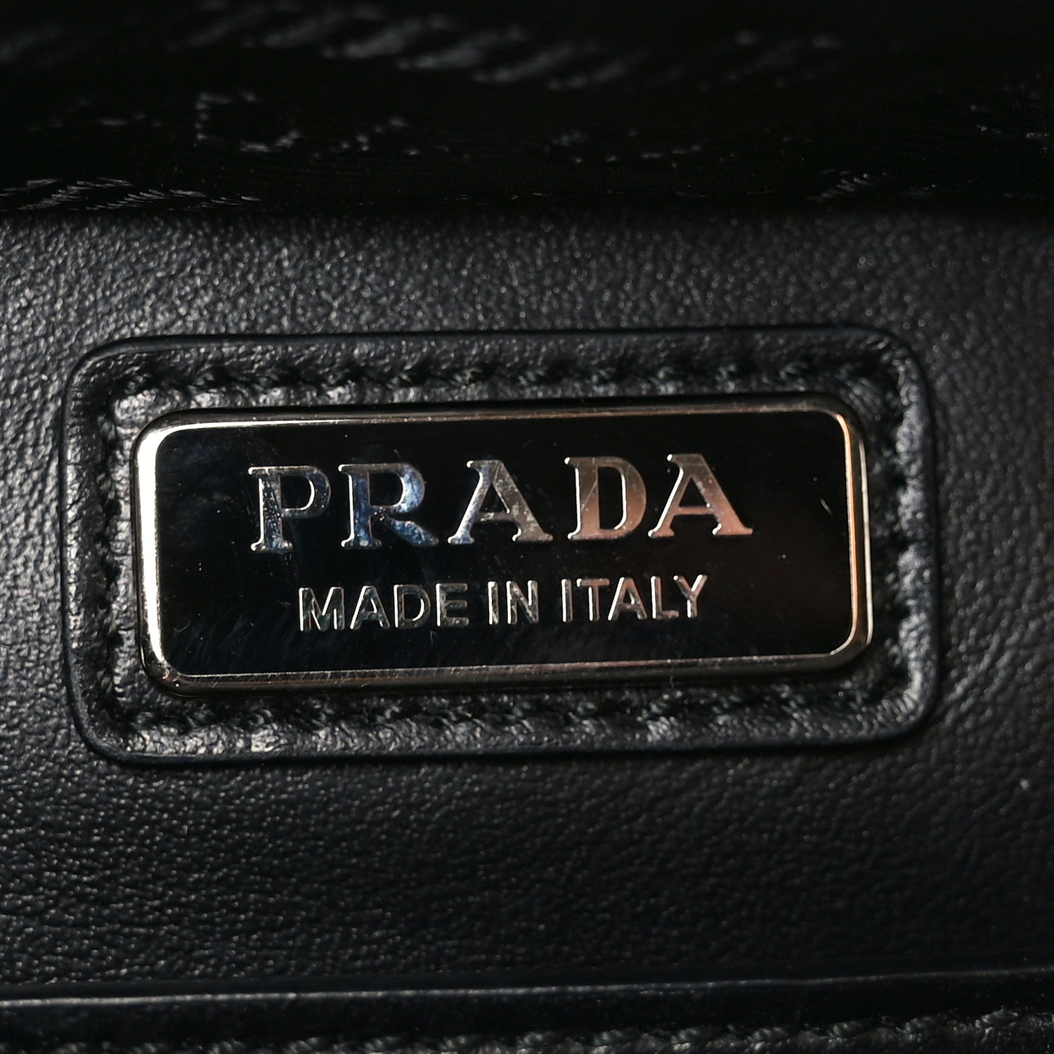 Prada Saffiano Travel Medium Brique Crossbody Bag Black