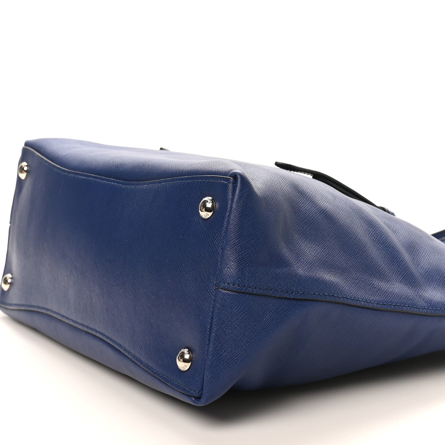 Prada Saffiano Cuir Medium Double Handle Tote Bluette