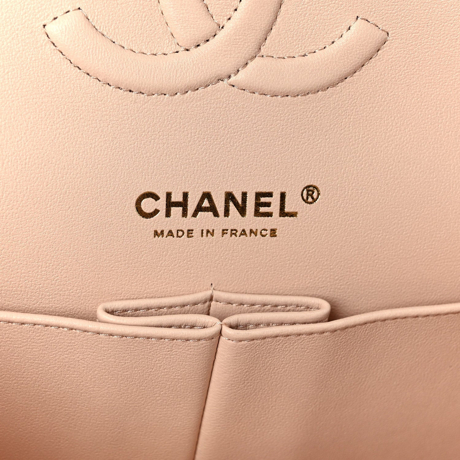 Chanel Caviar Quilted Medium Double Flap Light Beige