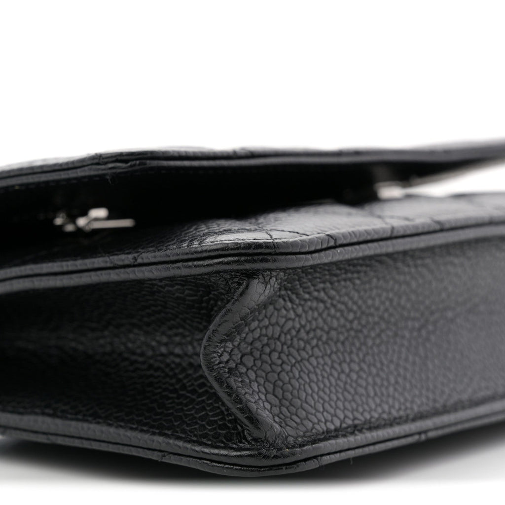Chanel Caviar Quilted Wallet on Chain WOC Black