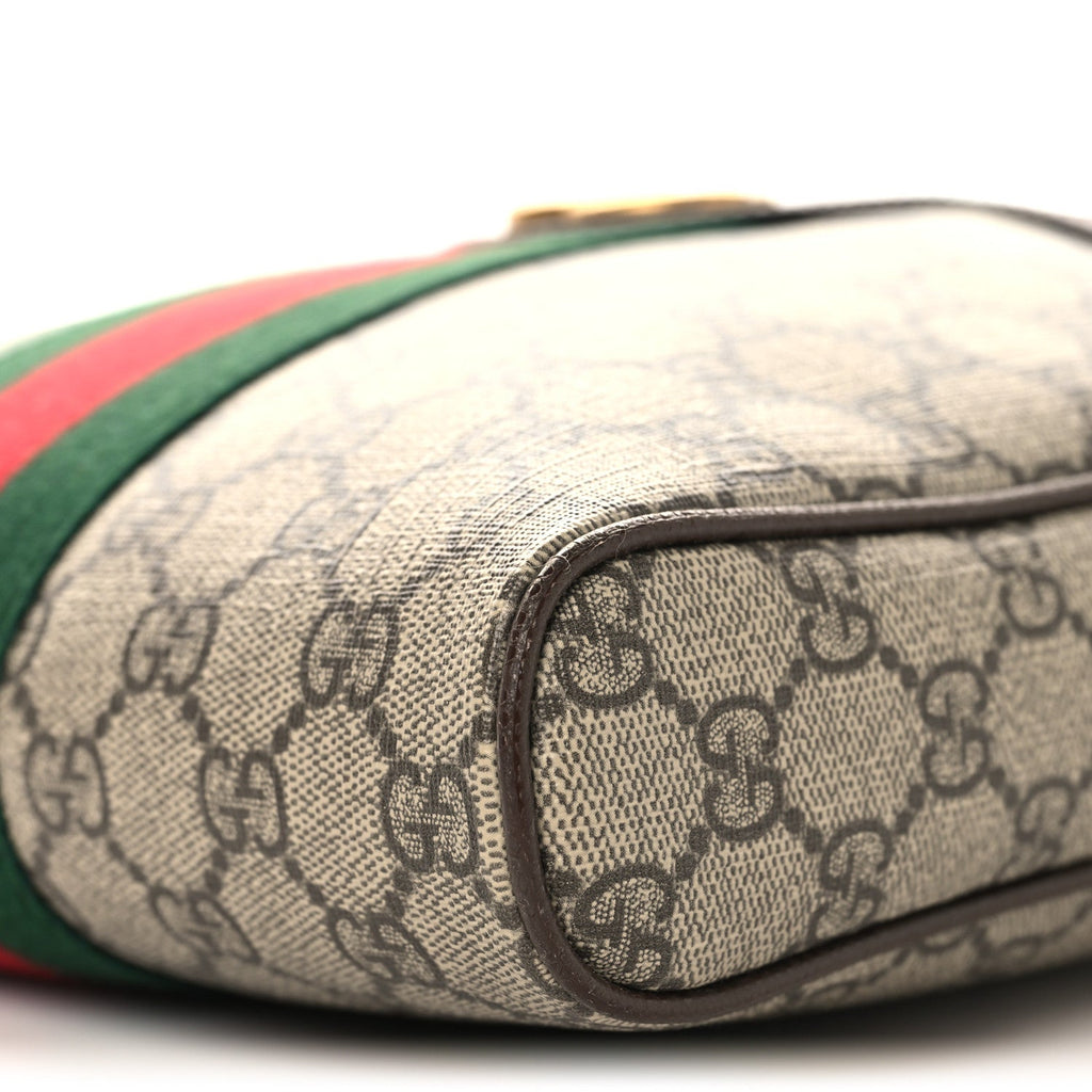 Gucci GG Supreme Monogram Web Small Ophidia Messenger Bag Brown