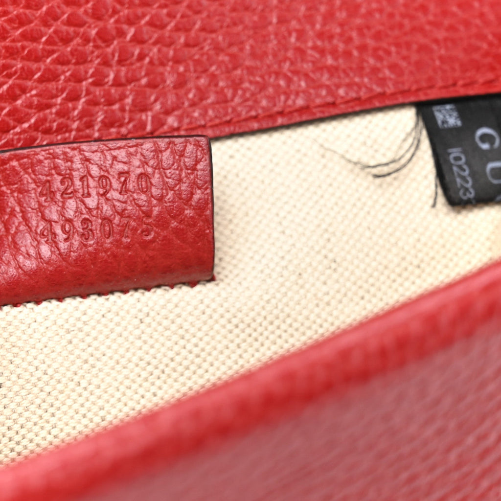 Gucci Calfskin Mini Dionysus Shoulder Bag Hibiscus Red