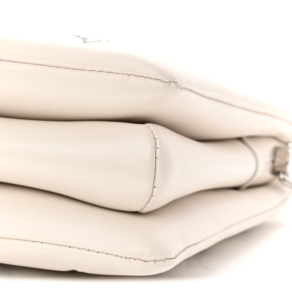 Louis Vuitton Lambskin Embossed Monogram Coussin PM Cream Grey
